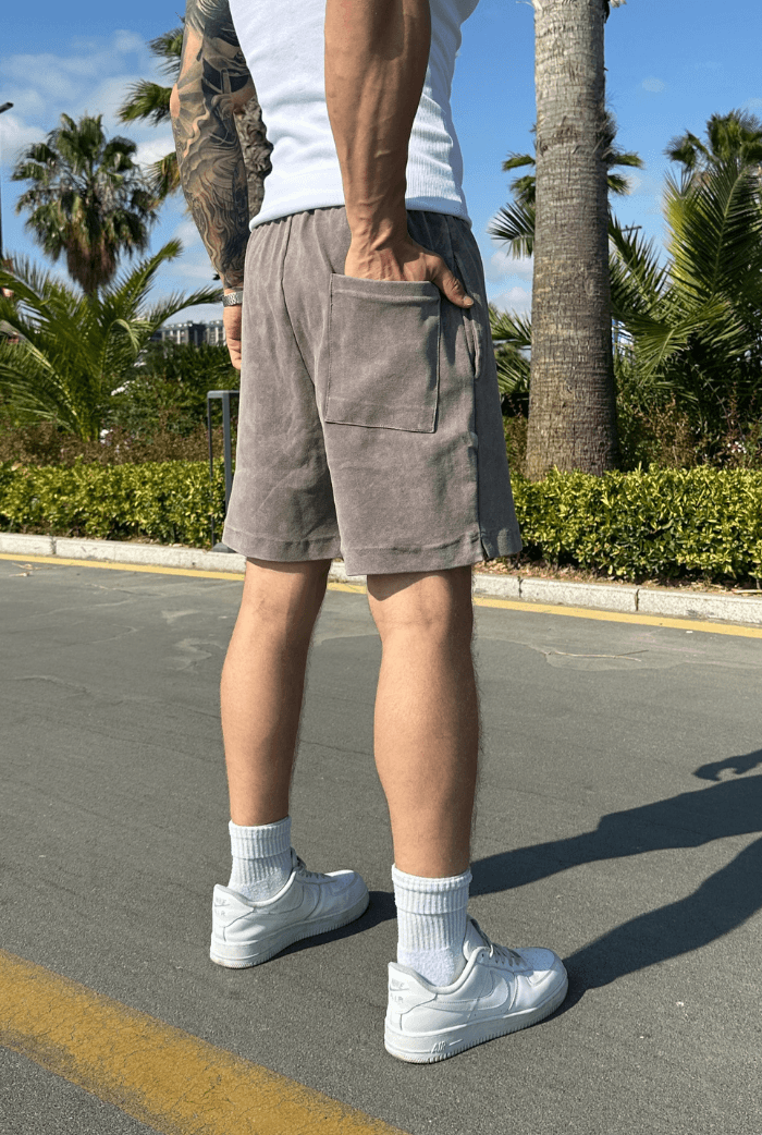 Basic Yıkamalı Oversize Şort