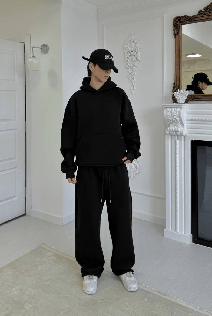 Kışlık-Basic Premium Ayarlanabilir Paça Baggy Eşofman