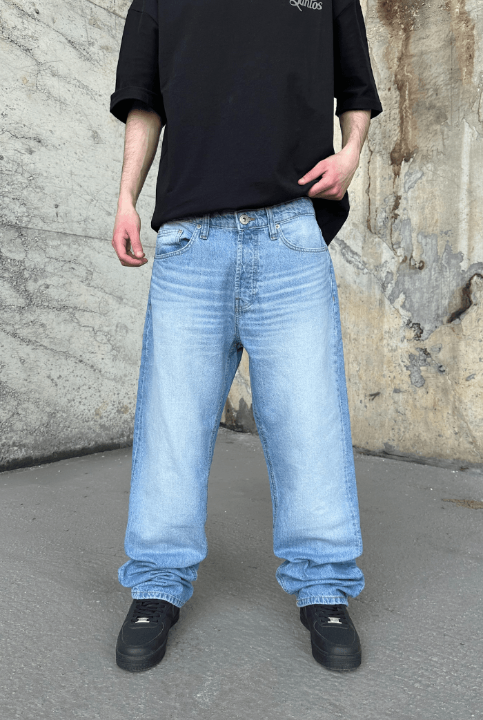 Buz Mavisi Baggy Pantolon