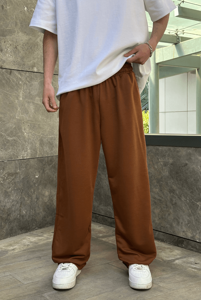 Basic Baggy Eşofman  - Kahverengi