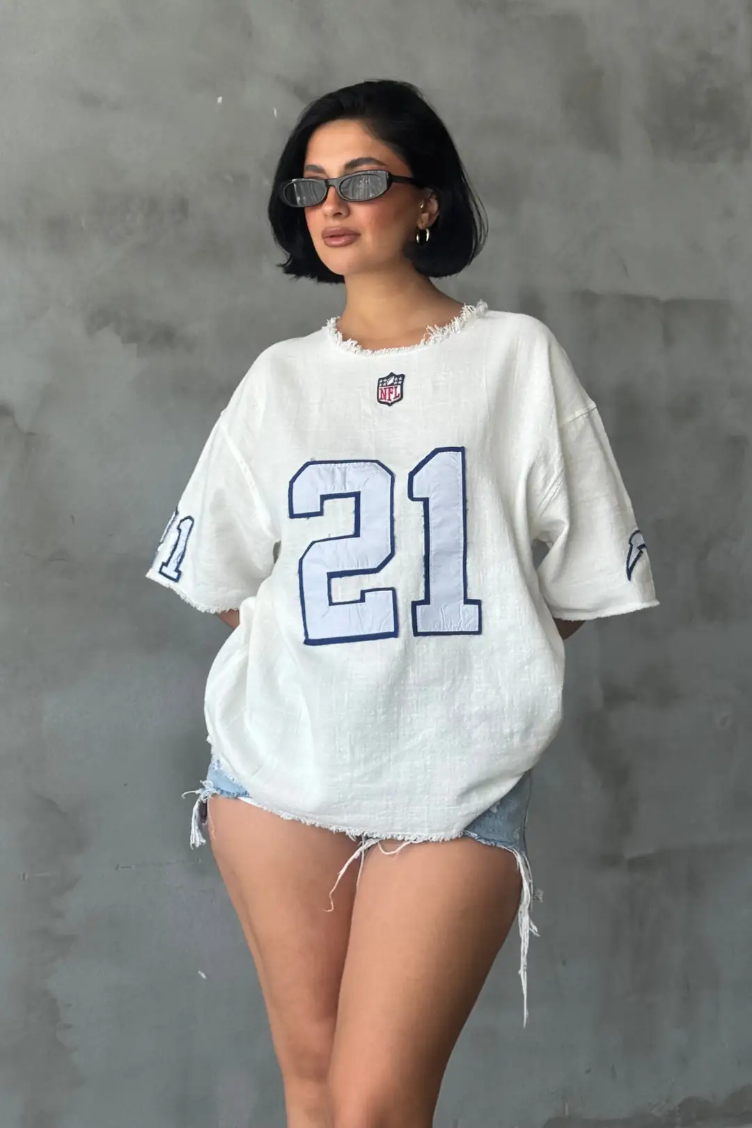 NFL 21 Nakışlı Oversize T-shirt