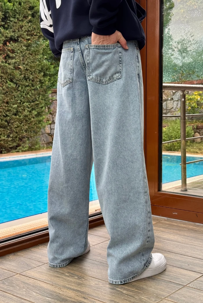 Buz Mavisi Extra Baggy Pantolon