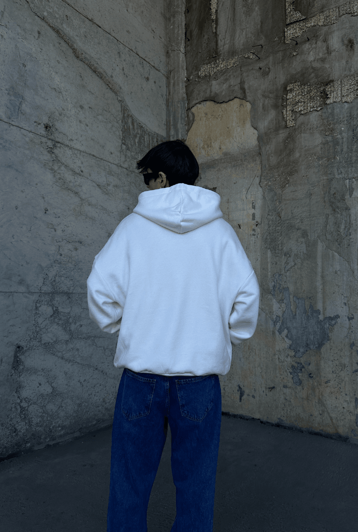 Basic Oversize Zip Hoodie