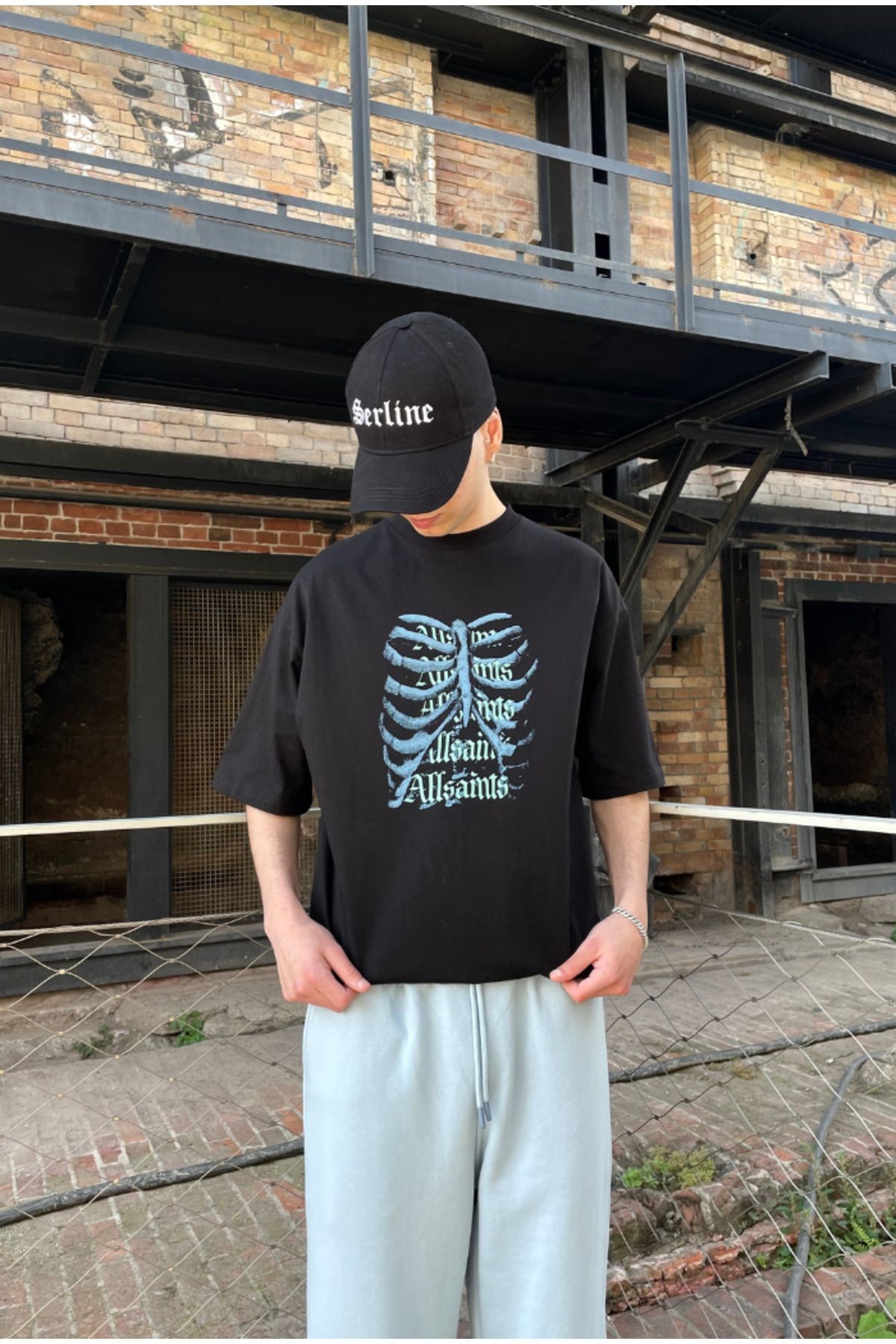 Allsaints Black Oversize T-shirt