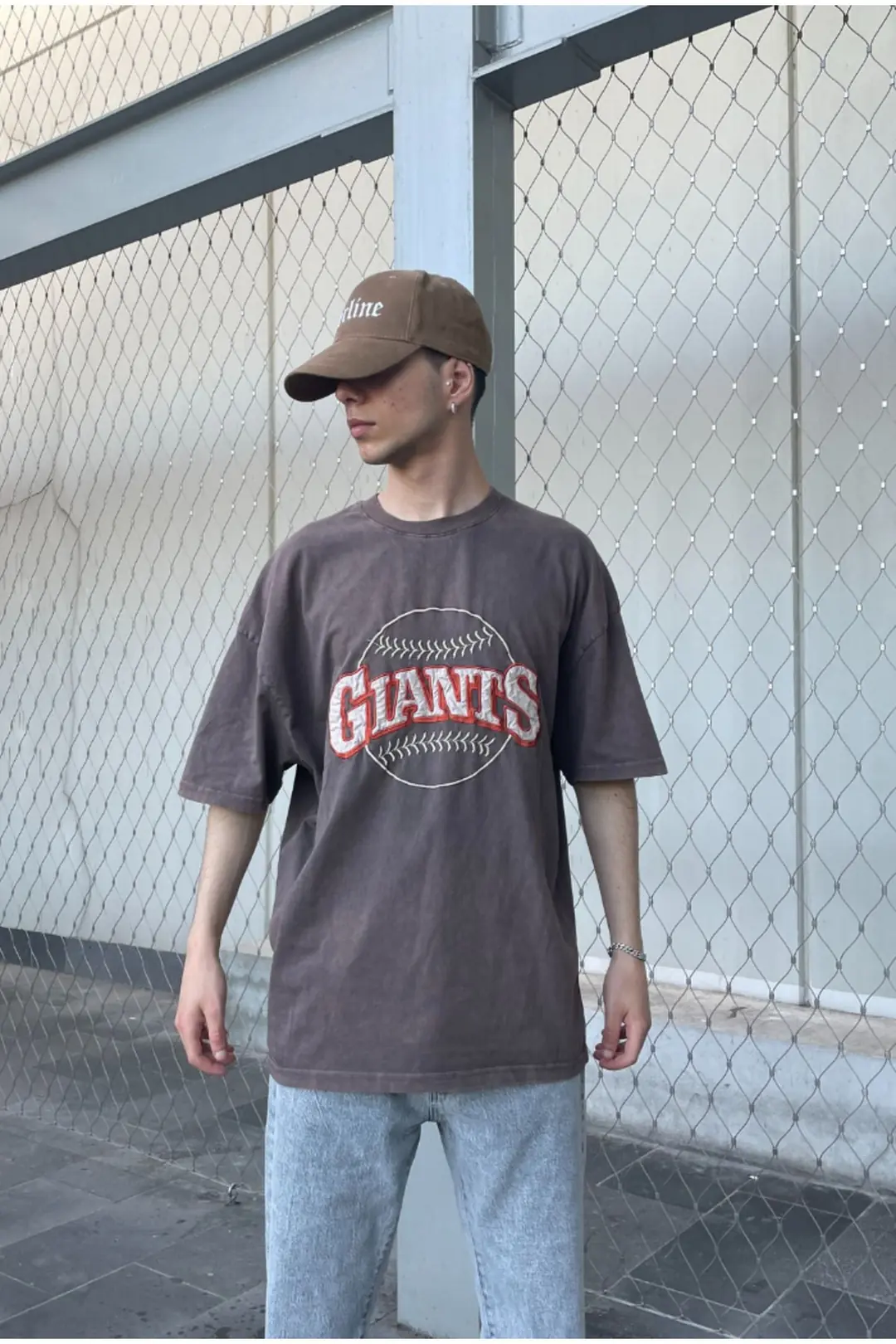 GIANTS Acid Wash Oversize T-shirt