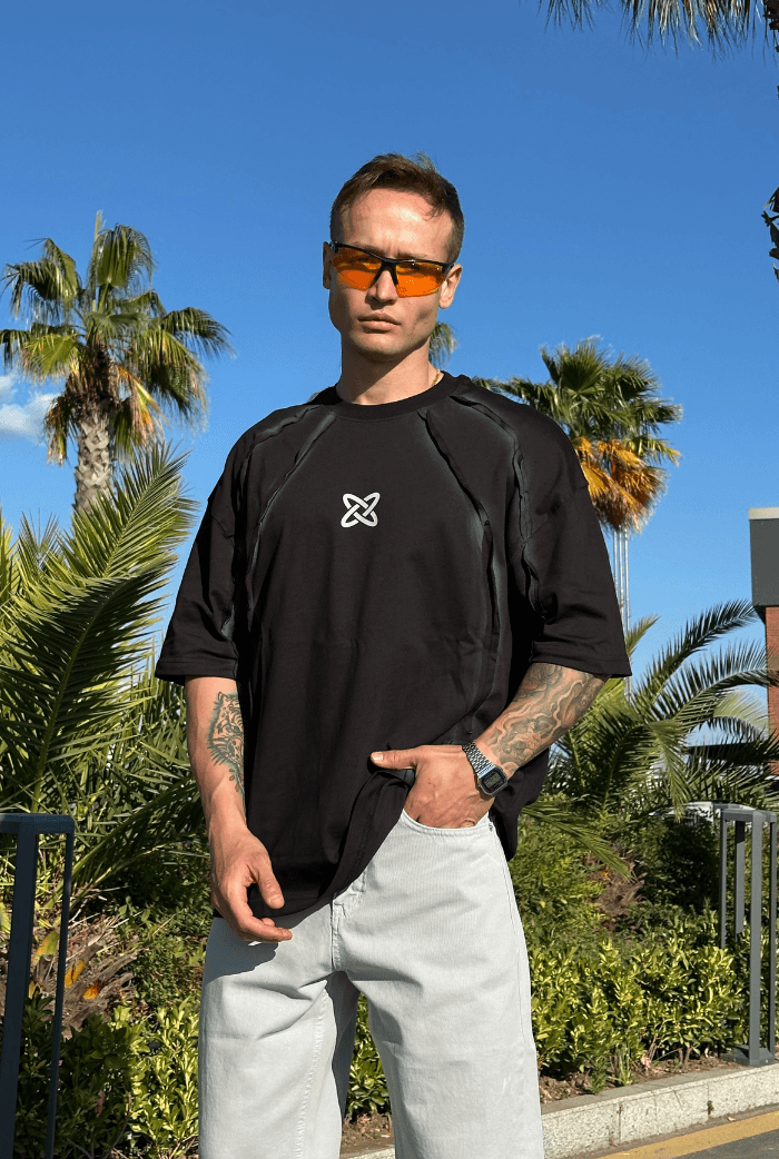 Parça Detaylı Premium Oversize Tişört