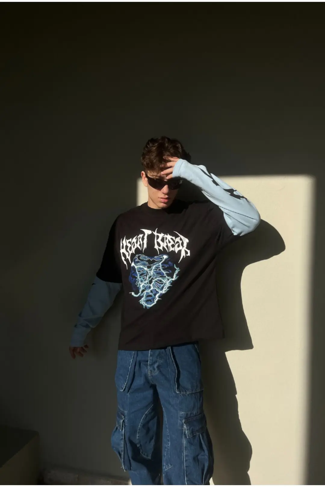 Heart Break Printed Oversize Sweat