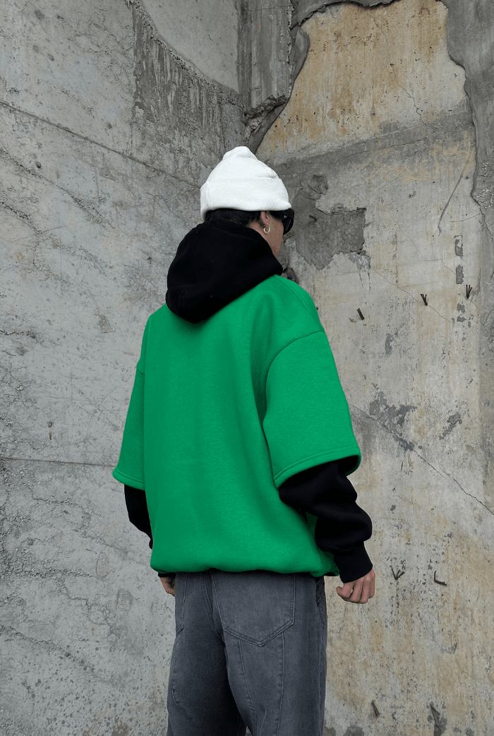 Çift Katlı Oversize Hoodie