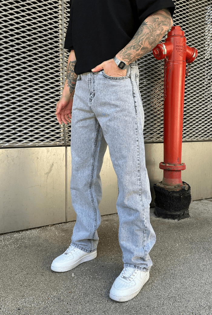 Gri Baggy Pantolon