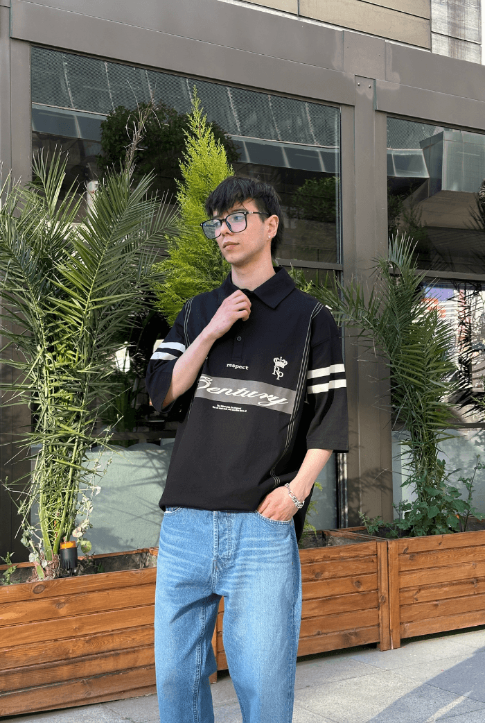 Respect Oversize Polo Yaka T-shirt