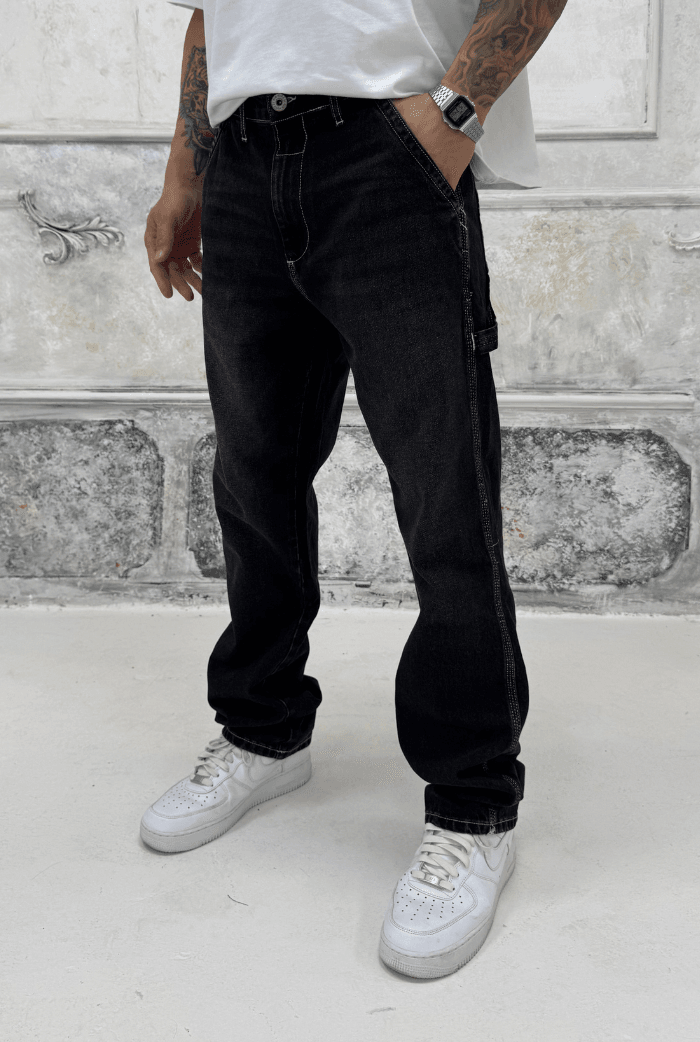 Ters Dikiş Detay Baggy Pantolon