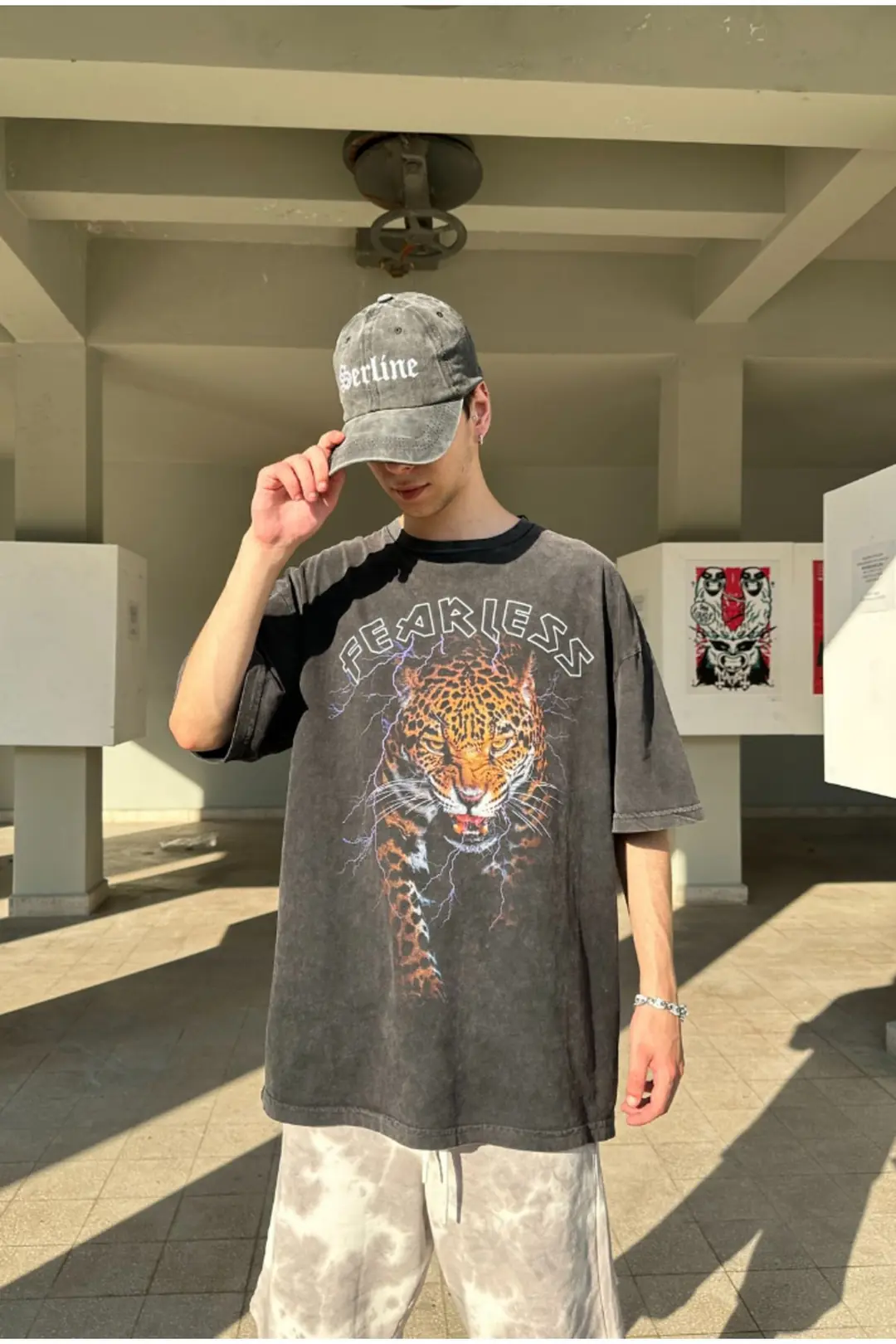 Fearless Acid Wash Oversize T-shirt