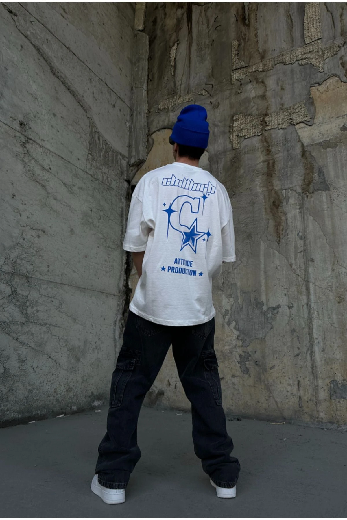 Chill Hıgh Oversize Beyaz T-shirt