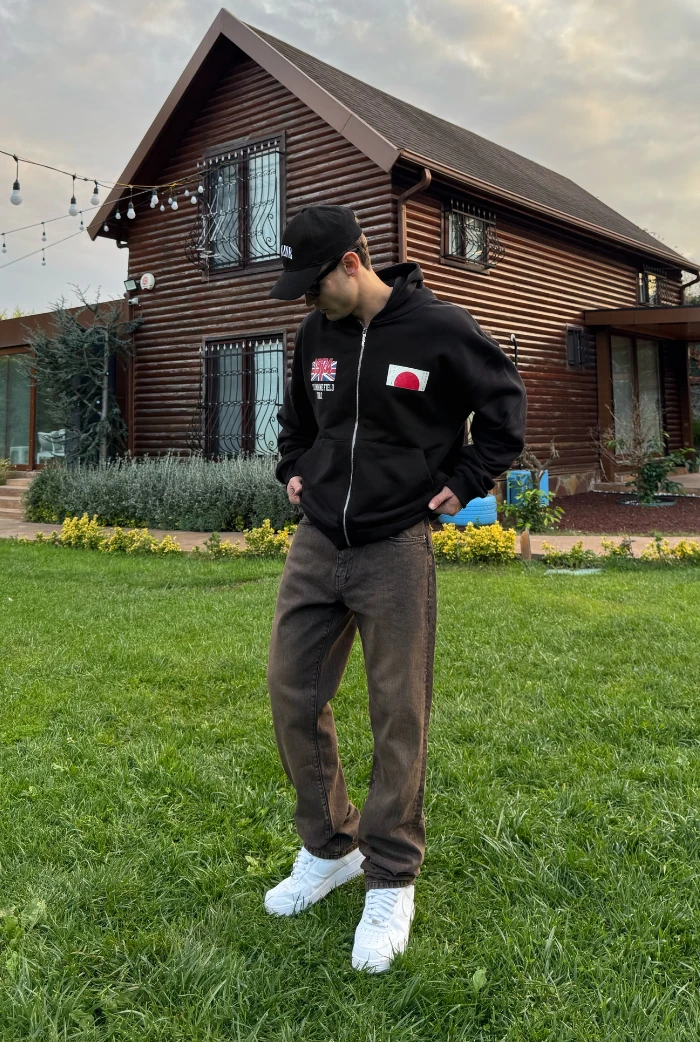 Pas Rengi Asit Yıkama Baggy Pantolon