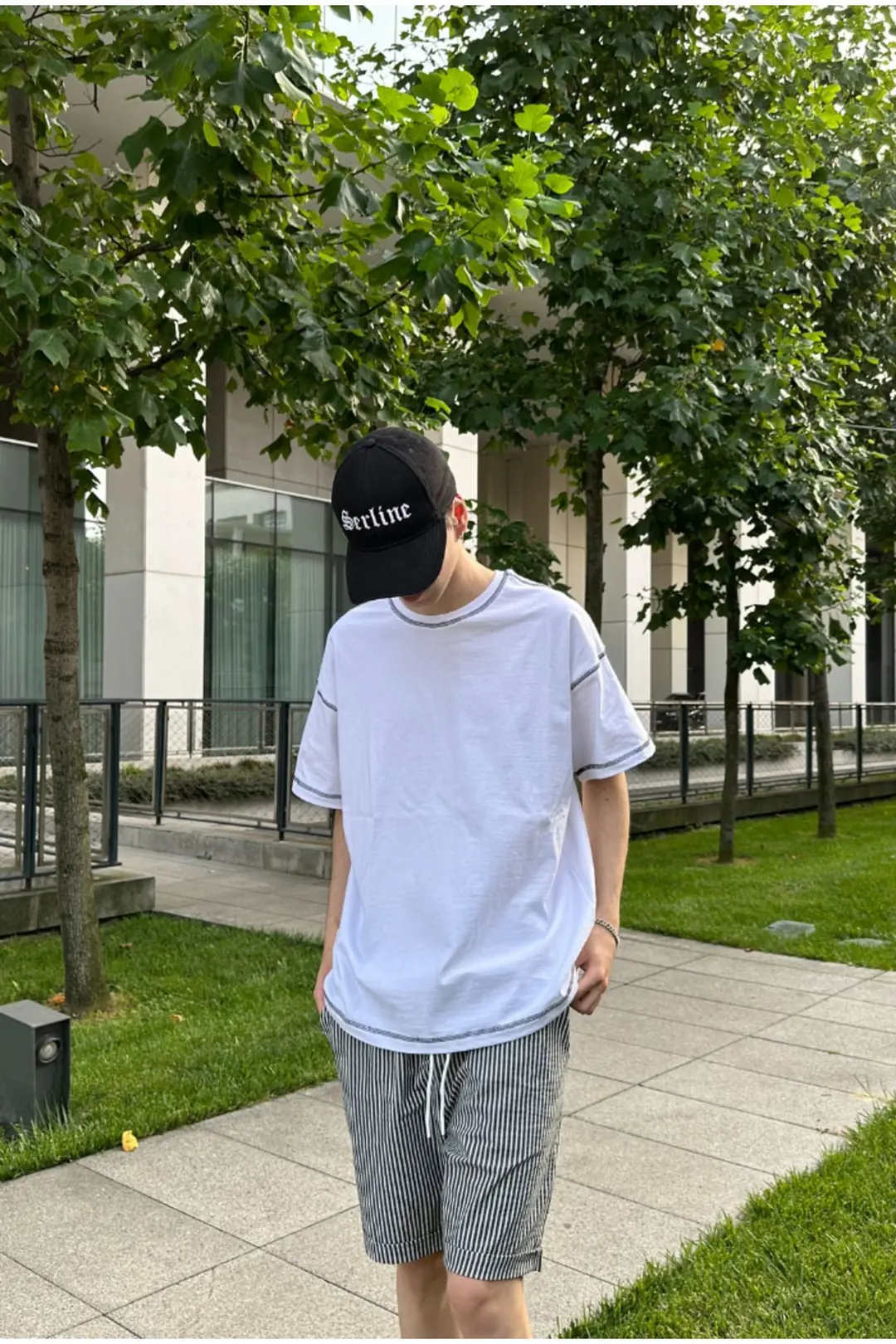 Ters Dikiş White Oversize T-shirt