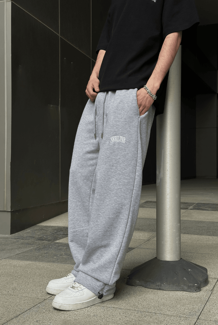 Yazlık-Serline Premium Ayarlanabilir Paça Baggy Eşofman  - Gri