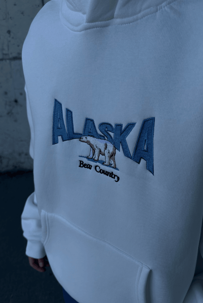 Alaska Nakış Detay Oversize Hoodie