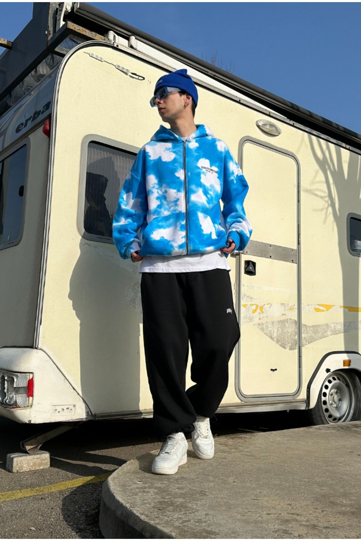 Worldwide Fearless Batik Oversize Zip Hoodie