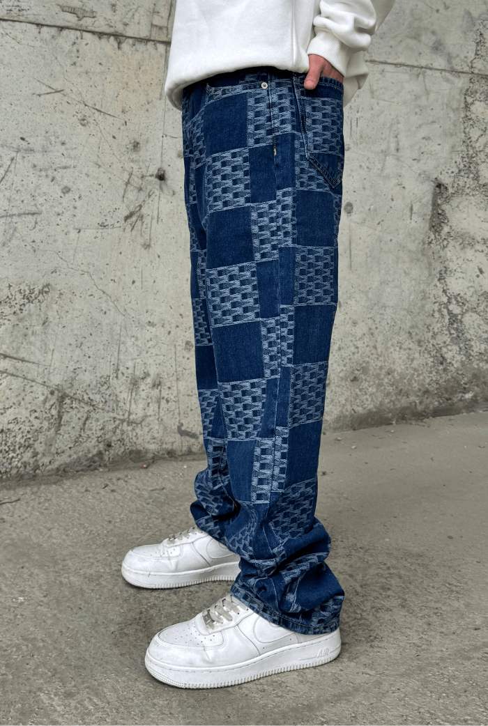 Desenli Baggy Pantolon