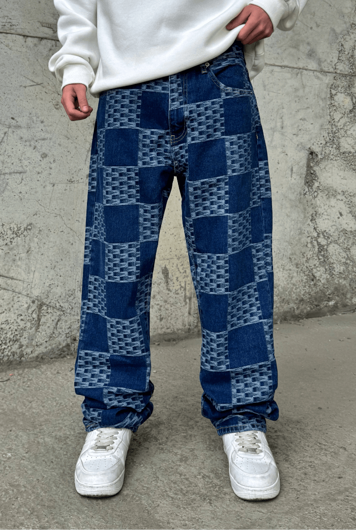 Desenli Baggy Pantolon