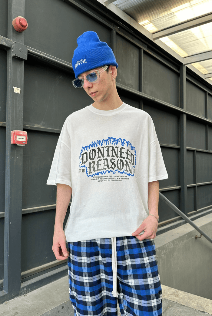 Dontneed Reason Oversize T-shirt - Beyaz