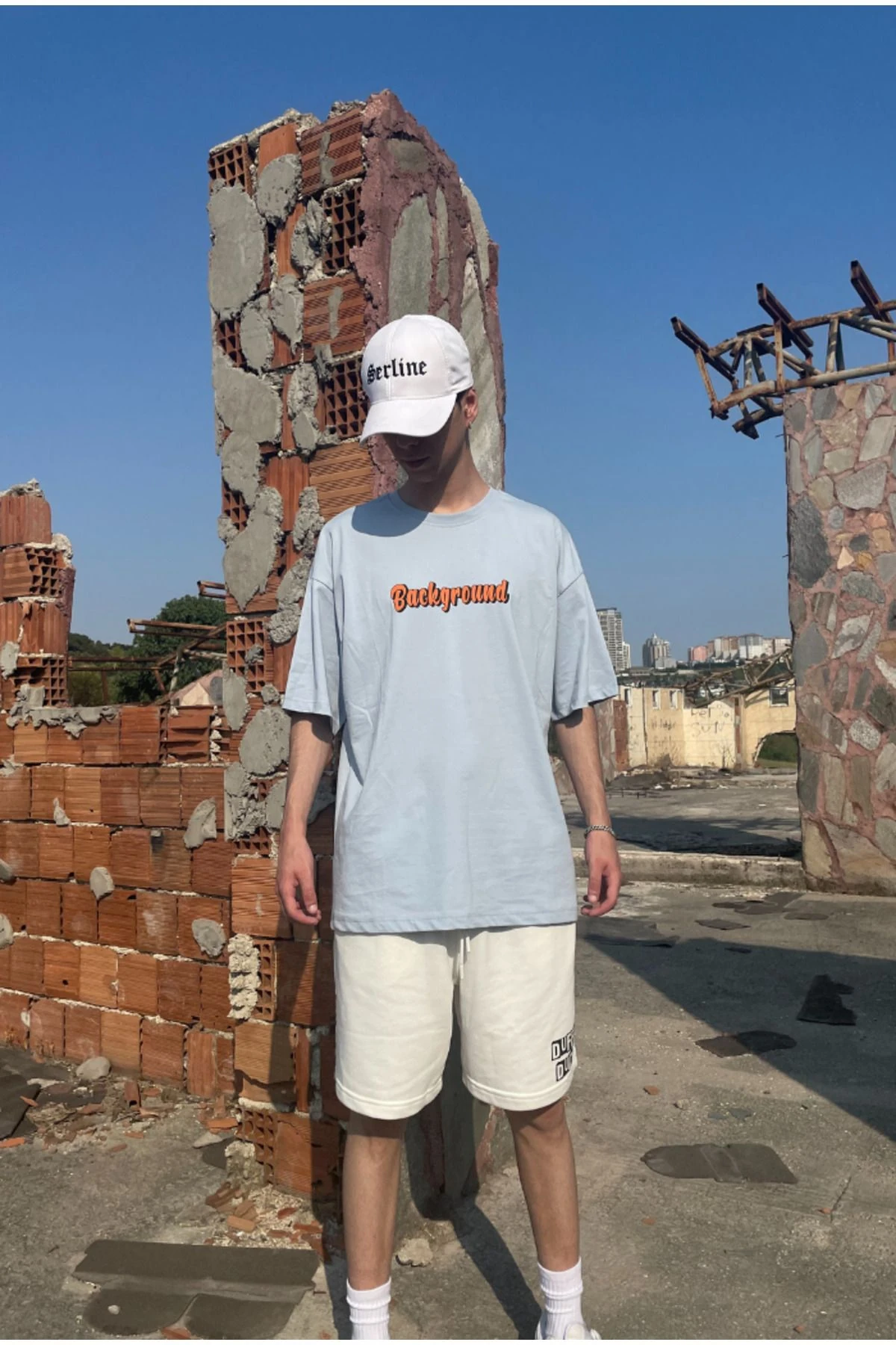 Background Bebe Mavisi Oversize T-shirt