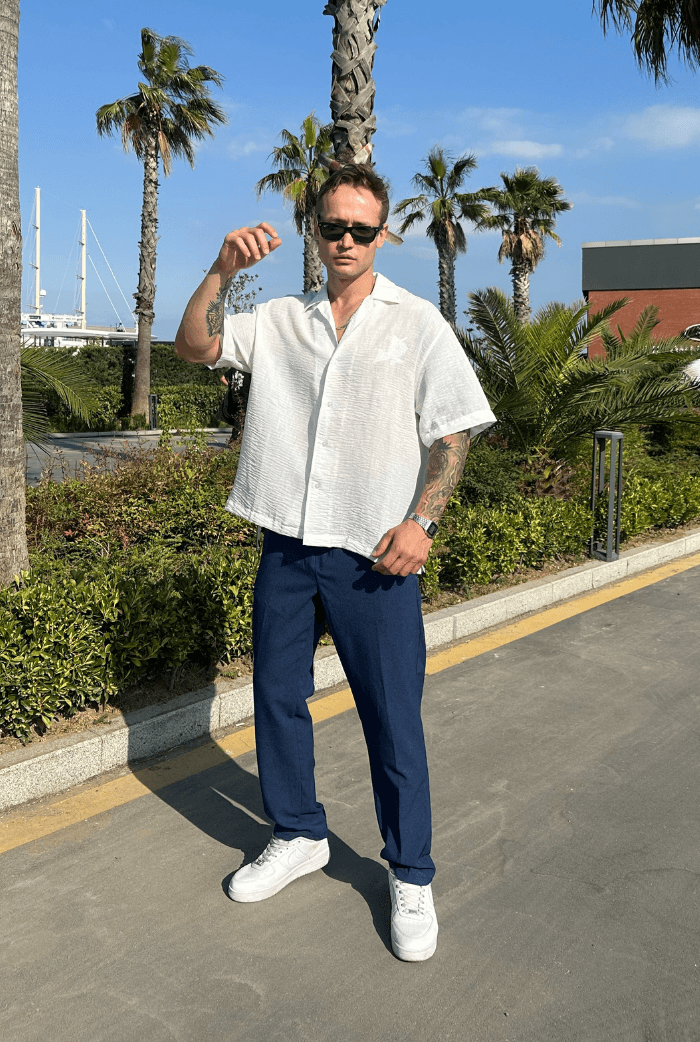 Paradise Nakışlı Premium Oversize Gömlek