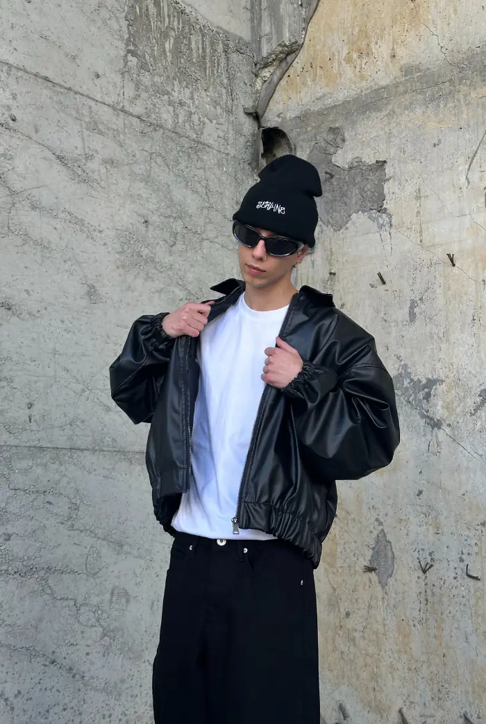 Oversize Basic Deri Ceket