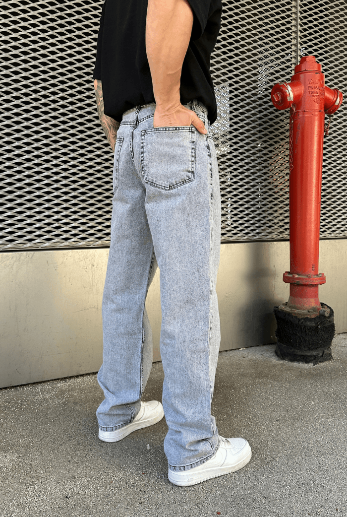 Gri Baggy Pantolon