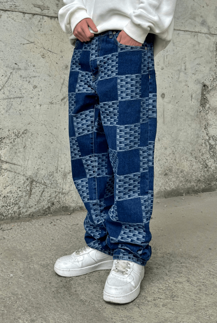 Desenli Baggy Pantolon