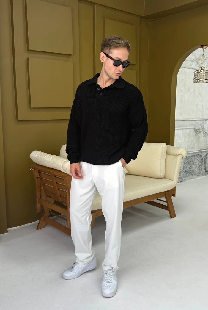 Polo Yaka Oversize Kazak