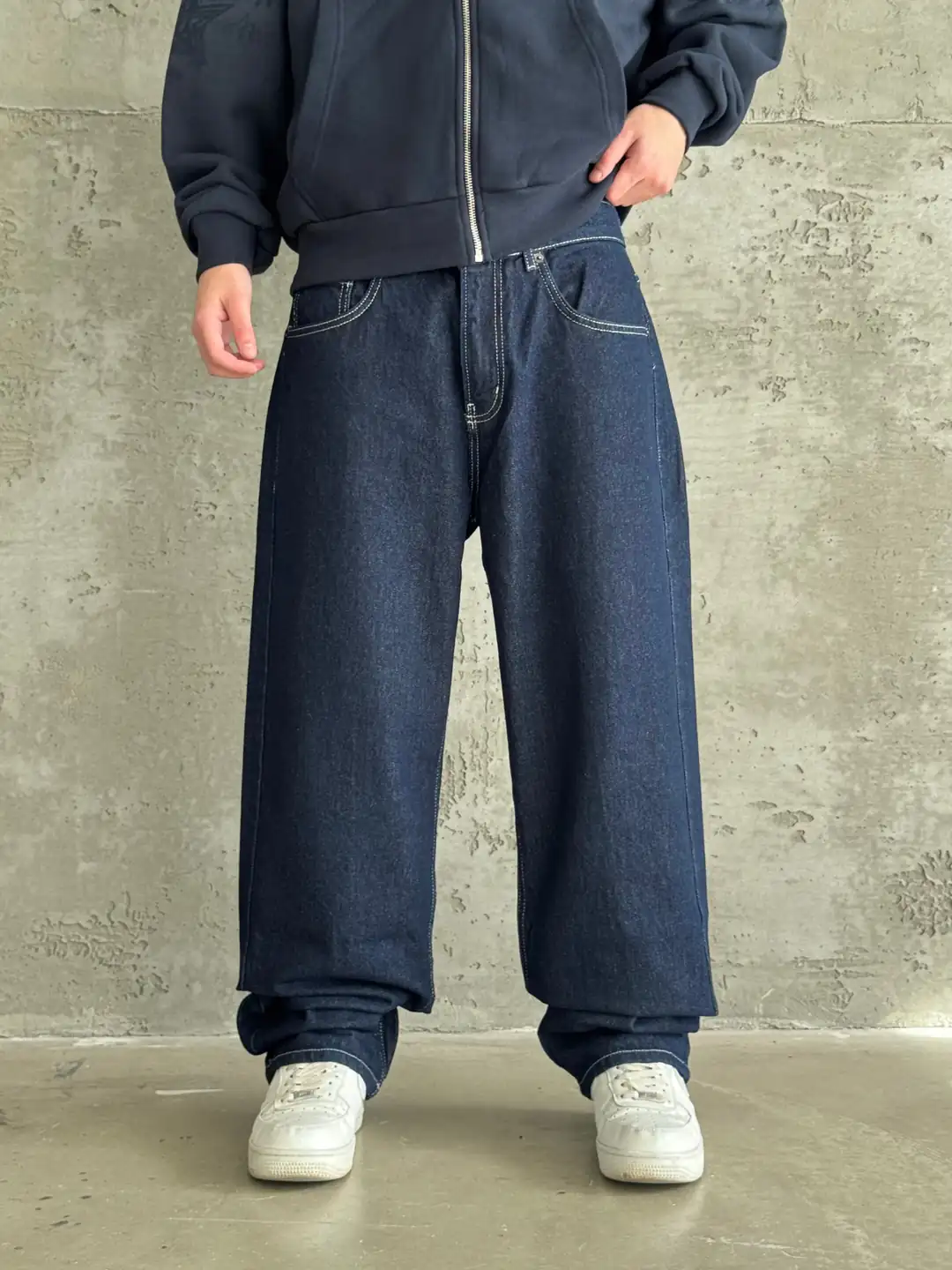 Ters Dikiş Detaylı Baggy Pantolon