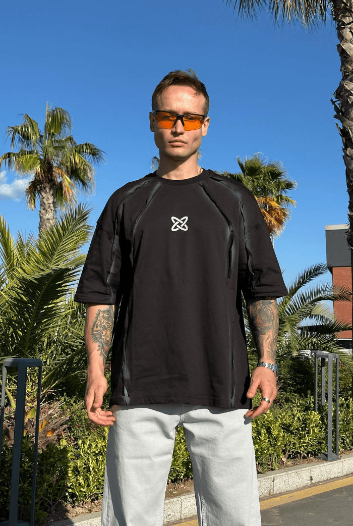 Parça Detaylı Premium Oversize Tişört