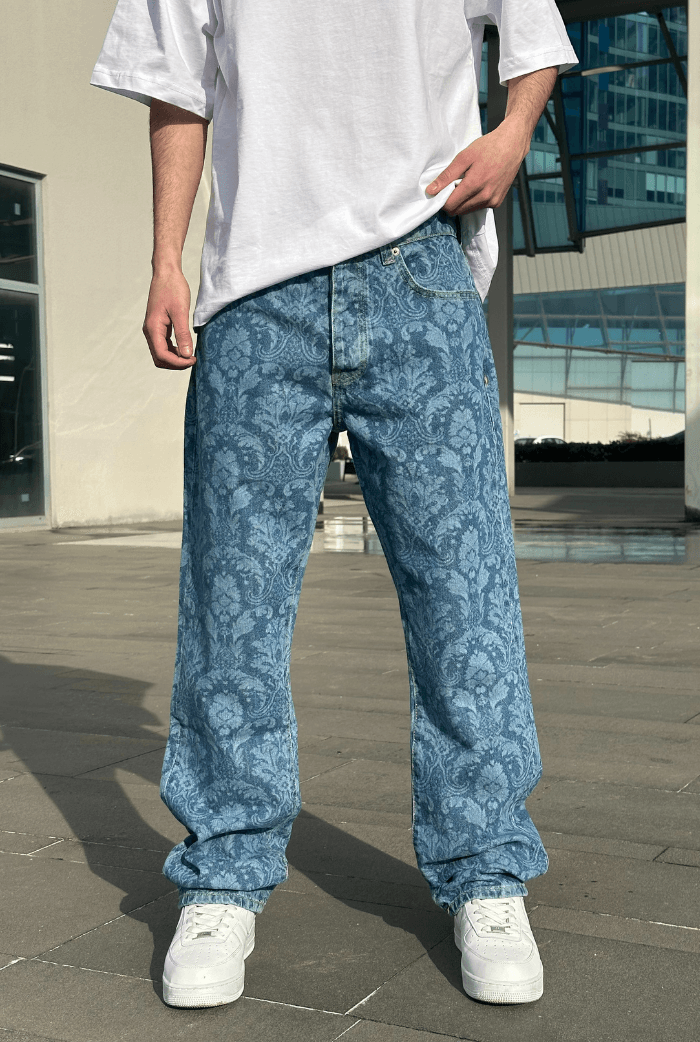 Desenli Baggy Pantolon