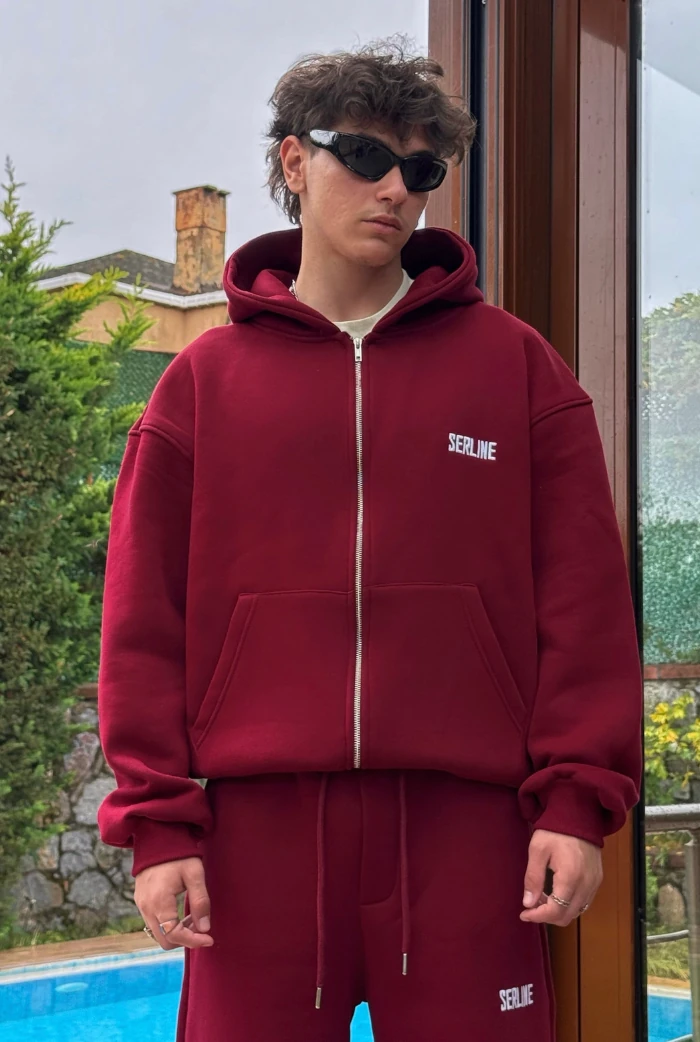 Serline Premium Oversize Zip - Bordo