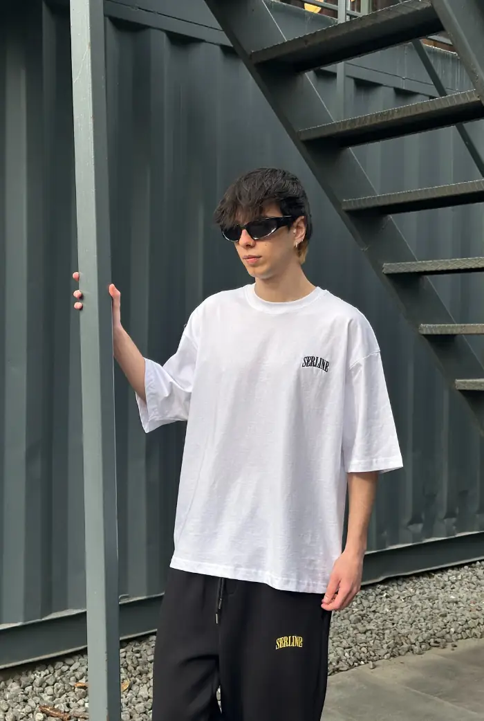Serline Nakış Basic Oversize T-shirt