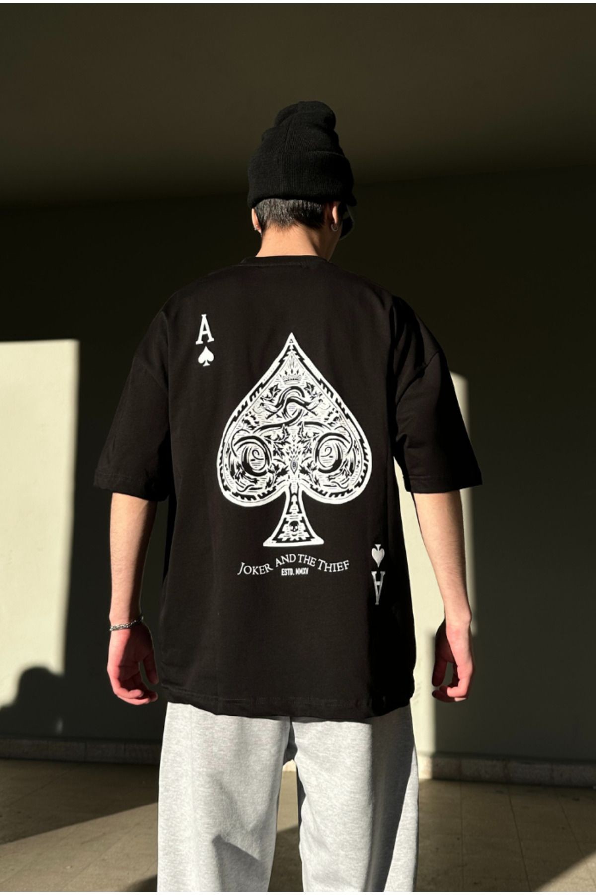 Ace of Spades Printed Oversize T-shirt