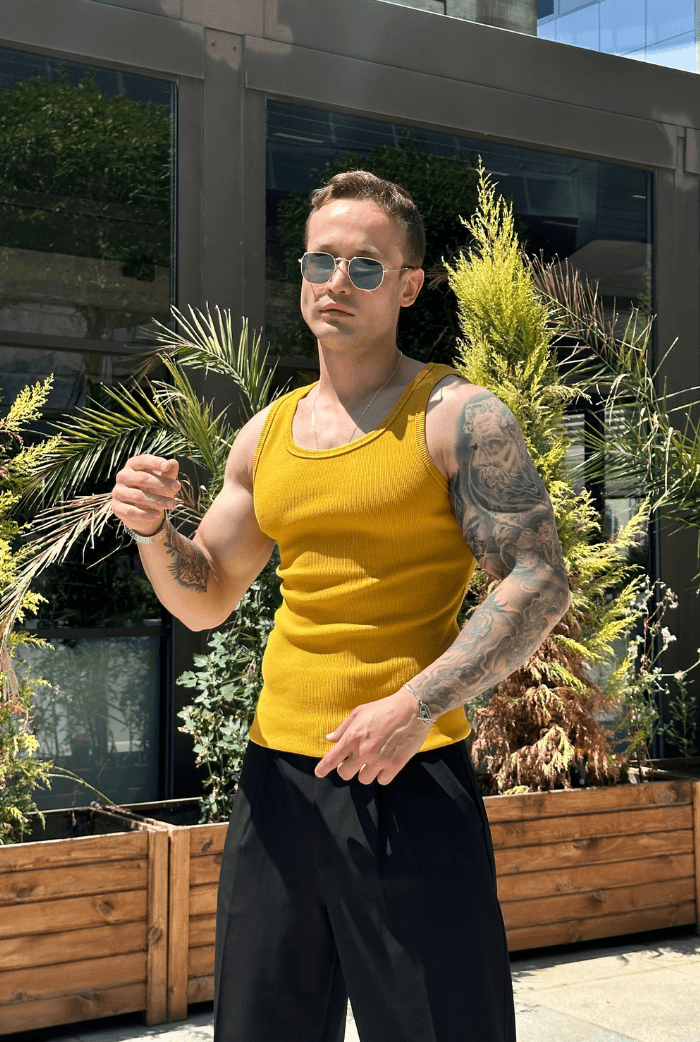 SERLINE Premium Basic Fitilli Atlet - Sarı