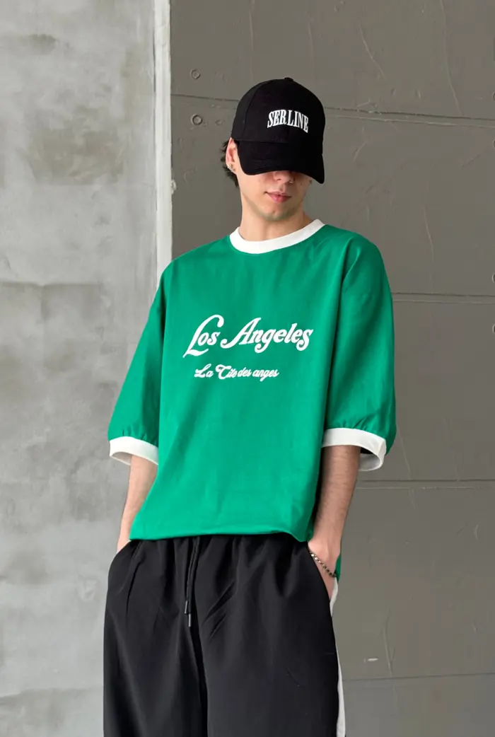 Los Angeles Baskılı Oversize T-shirt