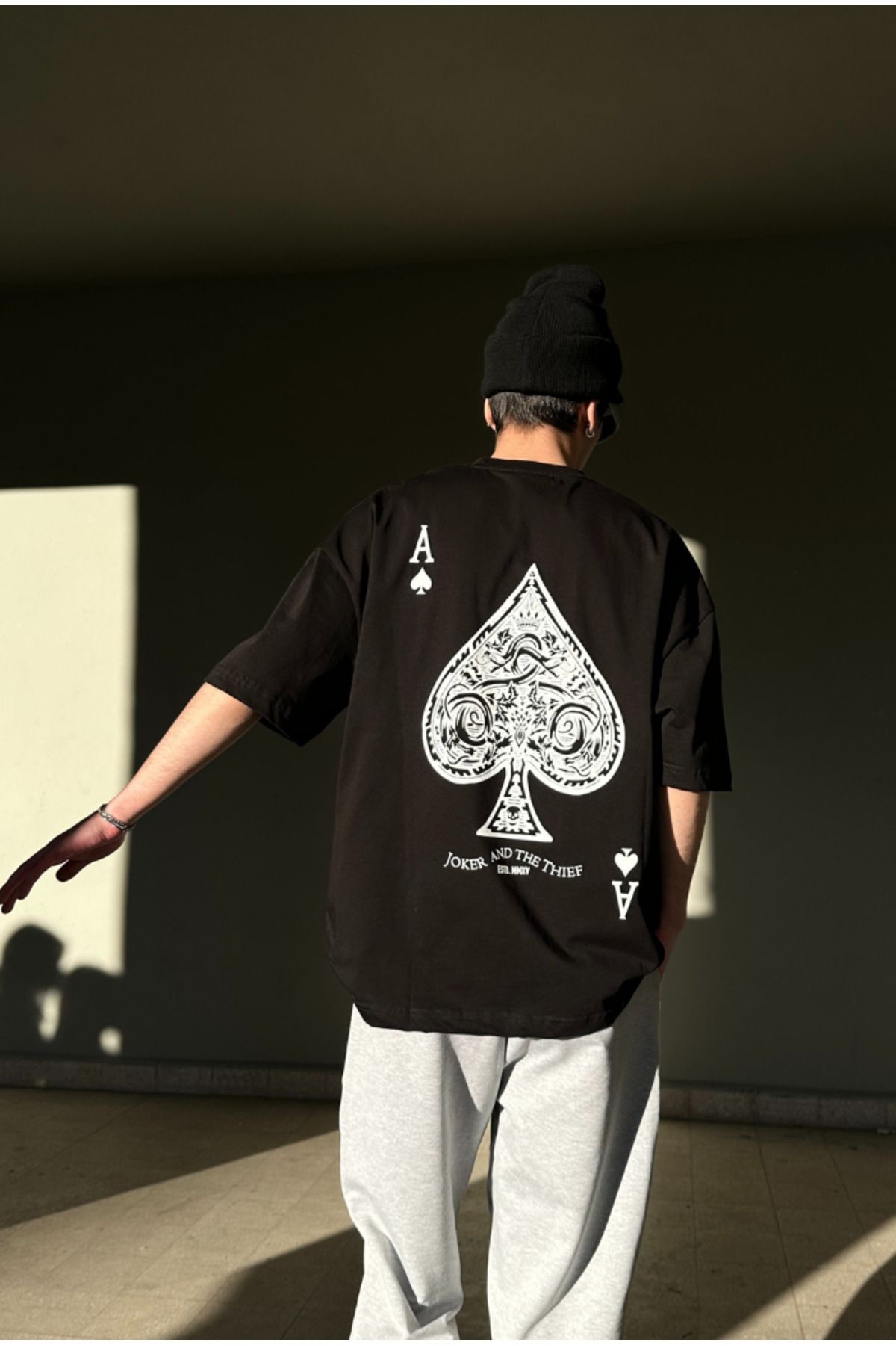 Ace of Spades Printed Oversize T-shirt