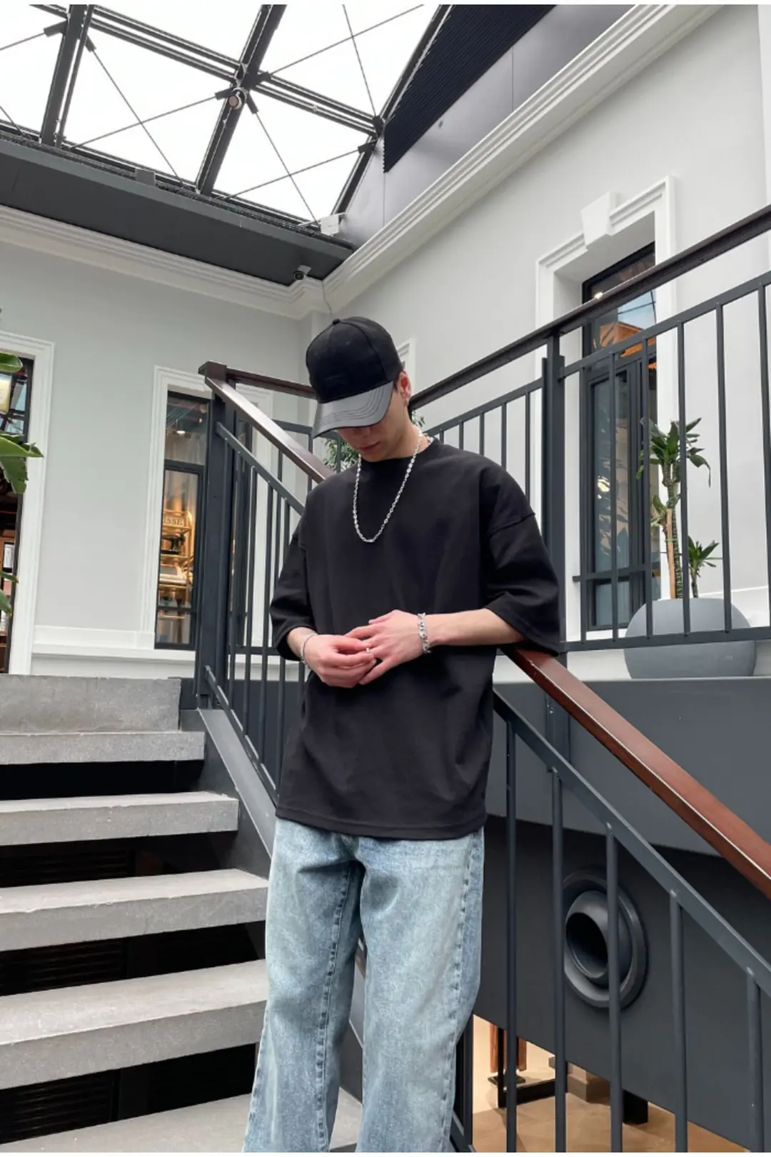 Basic Siyah Oversize T-shirt
