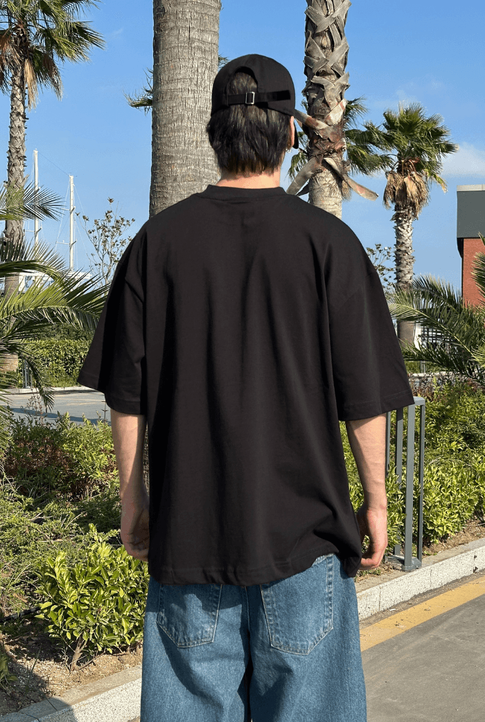 Be Happy Baskılı Oversize T-shirt