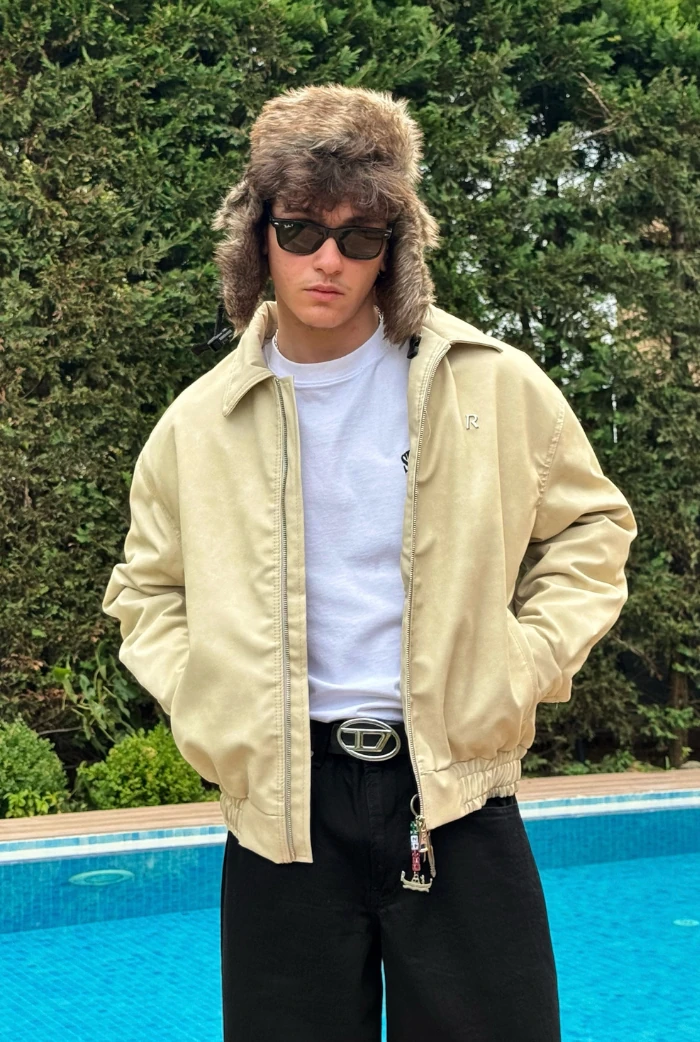 Premium Oversize Bomber Deri Ceket