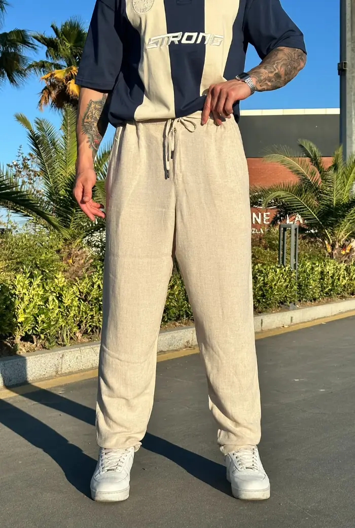 Basic Keten Pantolon