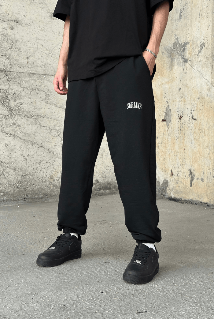 Yazlık - Serline Nakış Paça Lastikli Eşofman