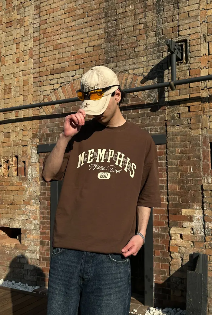 MEMPHIS Baskılı Oversize T-shirt