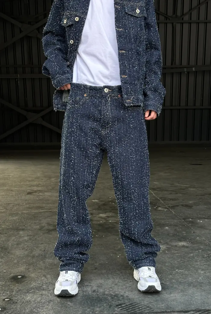 Ripped Detail Baggy Pantolon