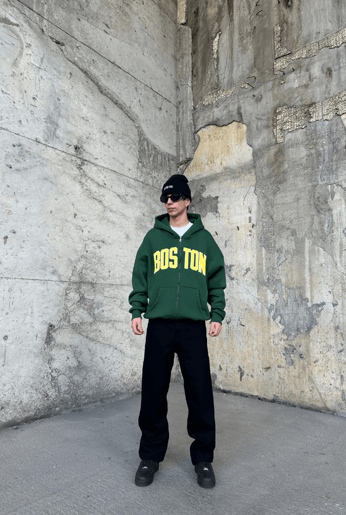 Boston Oversize Zip Ceket