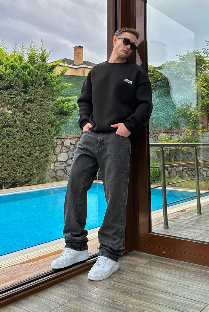 Antrasit Baggy Pantolon