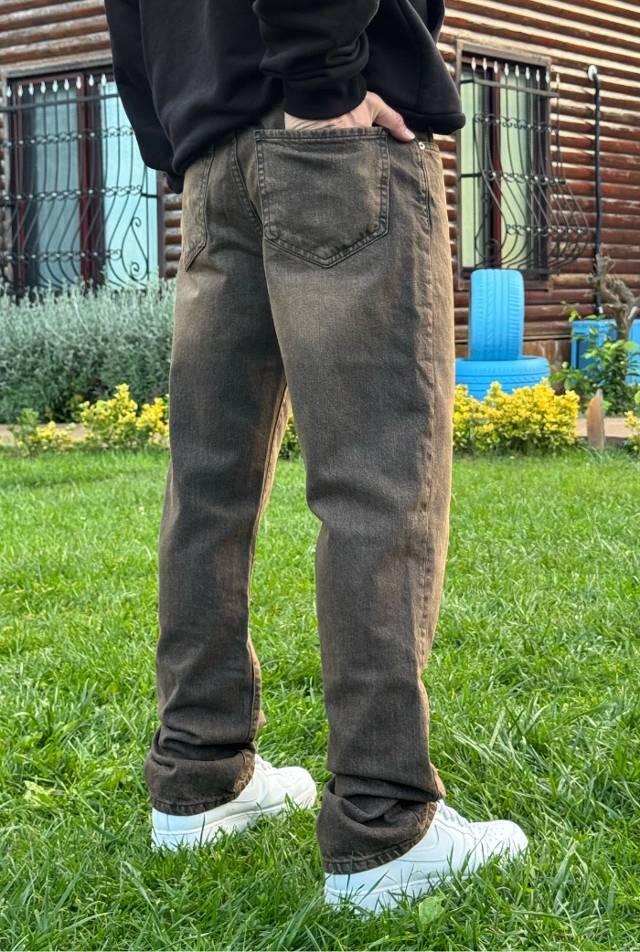 Pas Rengi Asit Yıkama Baggy Pantolon
